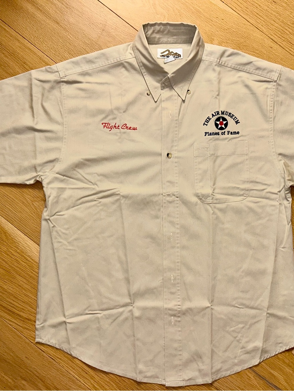 The Air Museum Planes of Fame Flight Crew Short-Sleeve Shirt - Cream